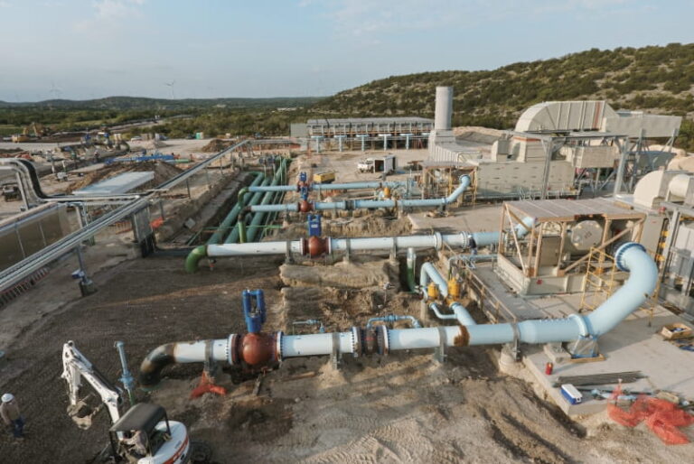 Construction site for a natural gas Pump Station install in North Texas
